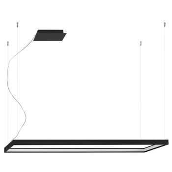 Metalowa lampa wisząca TH.166 prostokątna LED 50W czarna