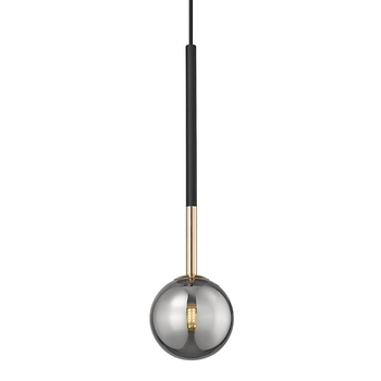 Kulista lampa zwis Arcturus P0574-01F-SDFZ Zumaline dymiony złoty czarny