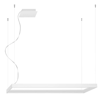 Prostokątna lampa wisząca TH.159 nad łóżko LED 50W biała