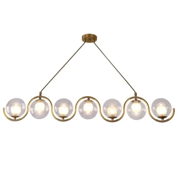 Kulisty żyrandol nad stół LUNARES CGLUNARES117 do jadalni złoty