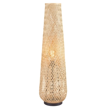Podłogowa lampa bambusowa Zanzibar 330130 ażurowa beżowa