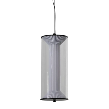 Podłużna lampa zwisowa Aeris LP-2137/1P TR LED 16W CCT przezroczysta czarna