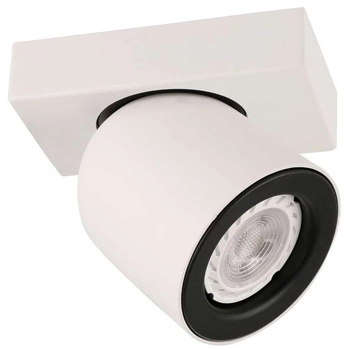 Spot LAMPA sufitowa NUORA SPL-2855-1B-WH Italux metalowa OPRAWA regulowany reflektorek plafon biały czarny