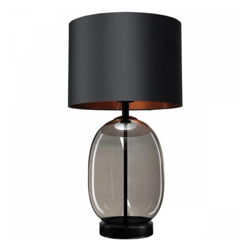 Lampa stołowa gabinetowa SALVADOR 41126102 Kaspa z tkaniny czarna