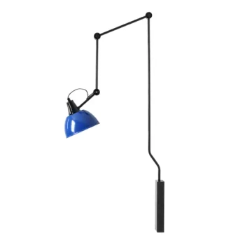 Lampa ścienna regulowana AIDA 1141C3_25 do salonu czarna kobaltowa