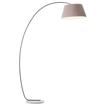 Nowoczesna stojąca lampa Brok 92712/20 zagięta tuba szary beton