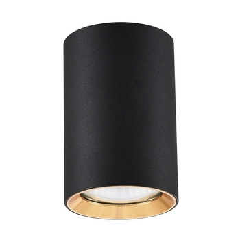LAMPA sufitowa MANACOR LP-232/1D - 90 BK/GD Light Prestige metalowa OPRAWA spot tuba czarna złota