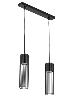 Wisząca lampa druciana Fobia czarne tuby nad wyspę kuchenną