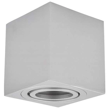 Sufitowa LAMPA downlight SLP6316 MDECO prostokątna OPRAWA metalowy plafon spot regulowany srebrny