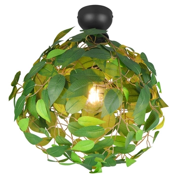 Sufitowa lampa Leavy R60461015 RL Light listki do salonu zielona czarna