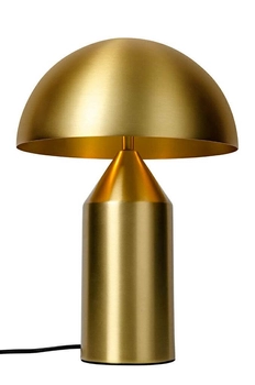 Nowoczesna lampa biurkowa FUNGO grzybek stojąca mosiądz