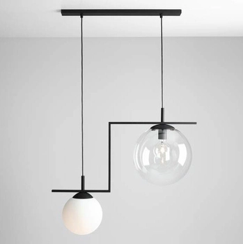 Modernistyczna lampa wisząca Zac 1038H1 Aldex szklane kule ZWIS do jadalni przezroczysty