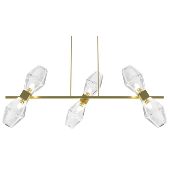 Szklana lampa wisząca złota przezroczysta Coctail Time OUTLET