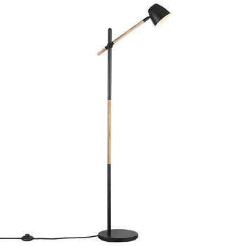 Regulowana lampa podłogowa Theo 2112654003 Nordlux drewniana czarna