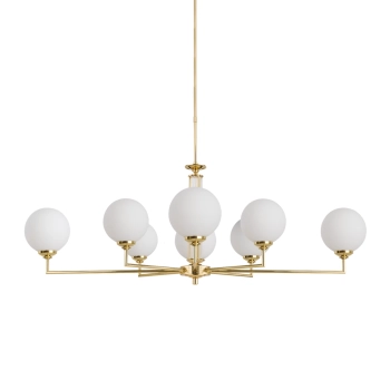 Molekułowy żyrandol Artu Glass ART-ZWL-8 (Z) G kule mosiądz polerowany
