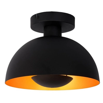 LAMPA sufitowa SIEMON 45196/01/30 Lucide metalowa OPRAWA hygge plafoniera kopuła czarna