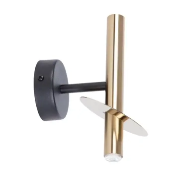 Metalowy kinkiet ścienny Ring 41231 punktowy tuba złota