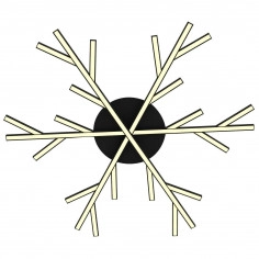 Plafon LAMPA sufitowa SAMOS A0017-130 Candellux metalowa OPRAWA art deco LED 40W 4000K śnieżynka czarna