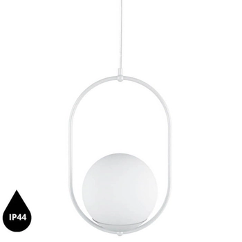 Kuchenna lampa wisząca Koban KOB111PS0 kula ball szklana IP44 biała