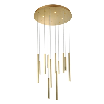 Metalowa lampa wisząca ILIOS AZ5745 Azzardo LED 64W 3000K tuby złoty