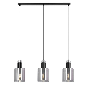 Lampa wisząca na listwie Brus K-5253 Kaja potrójna metalowa czarna