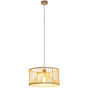 Lampa wisząca REVE 184517174 pleciona okrągły zwis boho kremowy