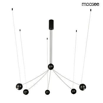 Czarna oprawa wisząca OCTO MSE1501100492 5xLED 17W 3000K pająk