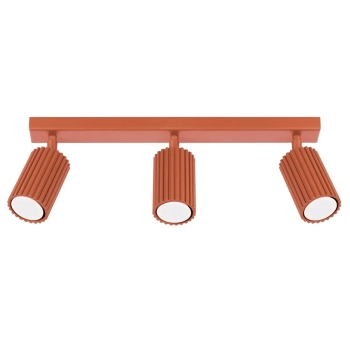 Nasufitowa lampa KARBON SL.1638 tubki potrójne czerwone