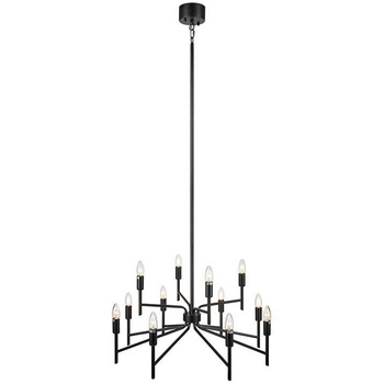 Świecznikowa LAMPA wisząca REGENT 108107 Markslojd pałacowa OPRAWA zwis metalowy czarny