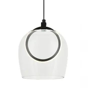 Pierścieniowa wisząca lampa 23080 LED 6W 3000K przezroczysta czarna