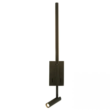 Hotelowy kinkiet do salonu 23039 LED 2,5W+5W 3000K punktowy czarny