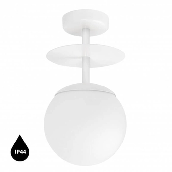 Łazienkowa lampa sufitowa Plaat PLB110S3 szklana dysk IP44 biały