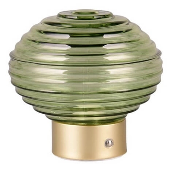 Szklana lampa stołowa Earl R57771115 LED 2W 3000K mosiądz zielona