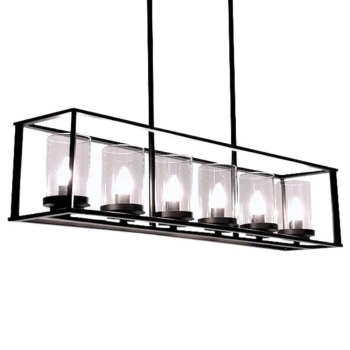 Wisząca lampa Retro ABIGALI-LWR-6XE27 Abigali świeczniki zwis czarna