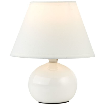 Abażurowa lampa stołowa Primo 61047C05 Brilliant ceramiczna biała