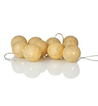 Beżowe cotton balls do sypialni 2,3m 10 LED 0,6W ciepła