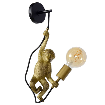 Dekoracyjny kinkiet CHIMP 10202/01/30 Lucide małpka złota czarna