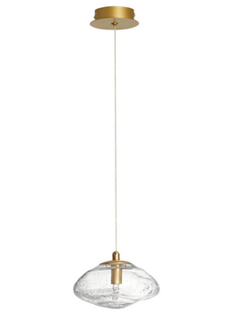 Designerska lampa wisząca LE42897 kryształowa złota