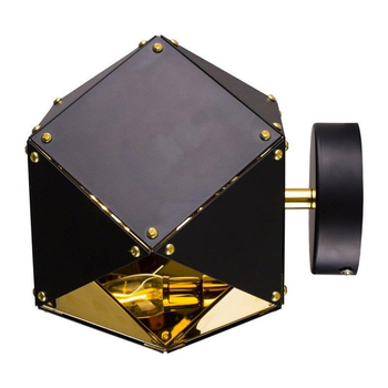 Geometryczna lampa ścienna ST-8861-1 metalowy kinkiet czarny