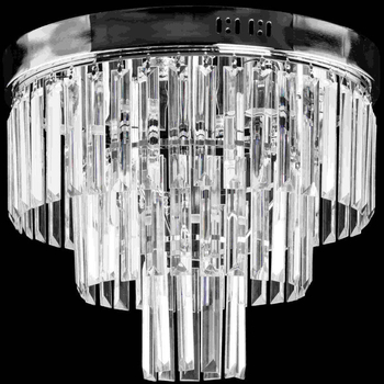 Glamour LAMPA sufitowa VEN E1736/5+4 CR kryształowa OPRAWA metalowa pałacowa chrom crystal