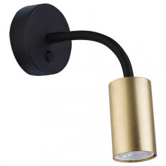 Kinkiet LAMPA ścienna EYE FLEX S 9067 Nowodvorski metalowa OPRAWA elastyczny peszel tuba mosiądz czarna