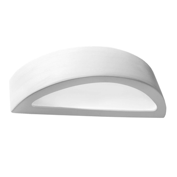 Kinkiet LAMPA ścienna SOL SL001 półokrągła OPRAWA ceramiczna przyścienna biała