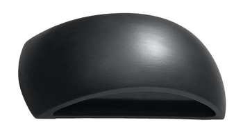 Kinkiet LAMPA ścienna SOL SL876 ceramiczna OPRAWA półokrągła czarna