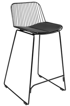 Krzesło barowe Miles MC-176H siedzisko z ekoskóry czarne