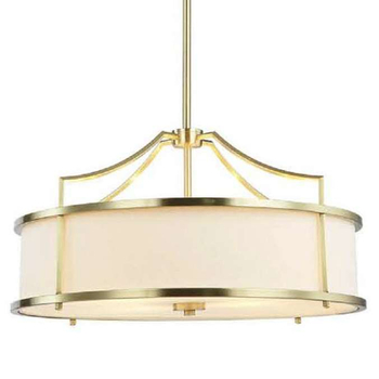 LAMPA okrągła Stanza Old Gold M Orlicki Design abażurowa OPRAWA wisząca w stylu klasycznym kremowa złota