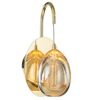 LAMPA ścienna HUELTO WL-22112132-1A-CHPN Italux szklana OPRAWA kulista LED 4,8W 3000K kinkiet glamour złoty szampański