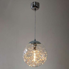 LAMPA wisząca GLAMOUR LA068/P_C szklana OPRAWA dekoracyjny zwis glamour przezroczysty