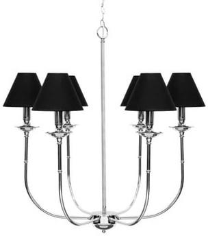 Lampa wisząca Glamour LP-979/6P żyrandol na łańcuchu czarny