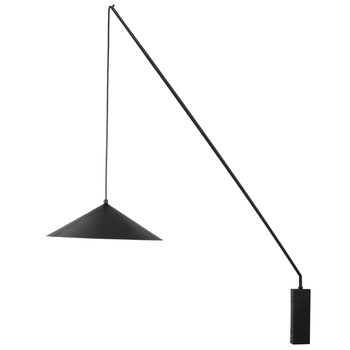 Metalowa lampa ścienna Swing DI-AR-052-PT black Step z regulacją czarna