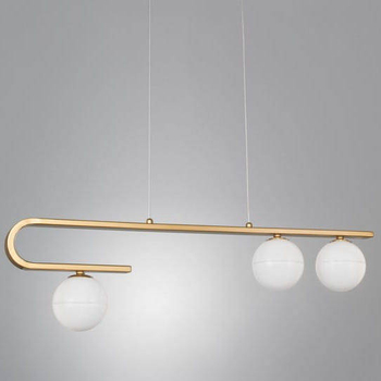 Modernistyczna LAMPA wisząca PEREZ LE41750 Luces Exclusivas metalowa OPRAWA loftowy ZWIS kule balls biae zote